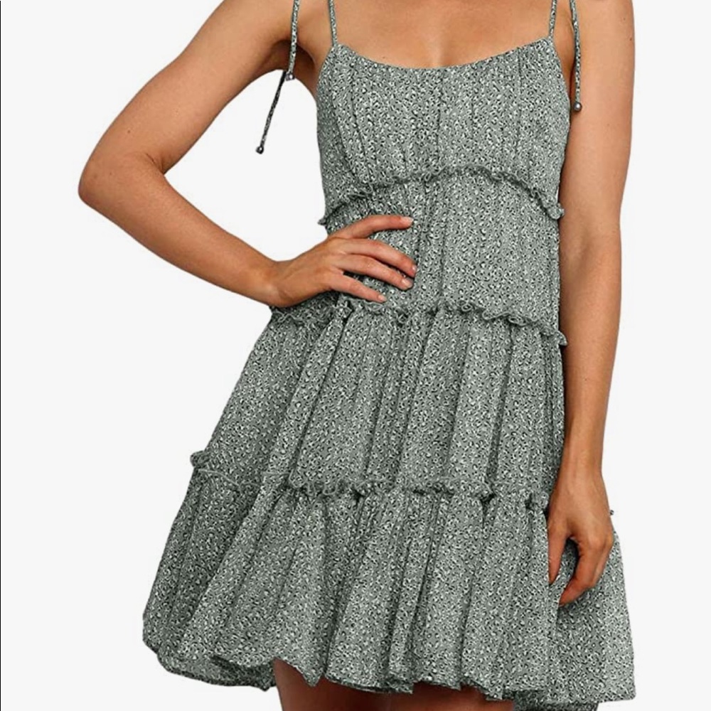 Sage Green Boho Sun Dress
